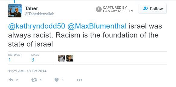 Taher Herzallah Twitter Oct 18 2014