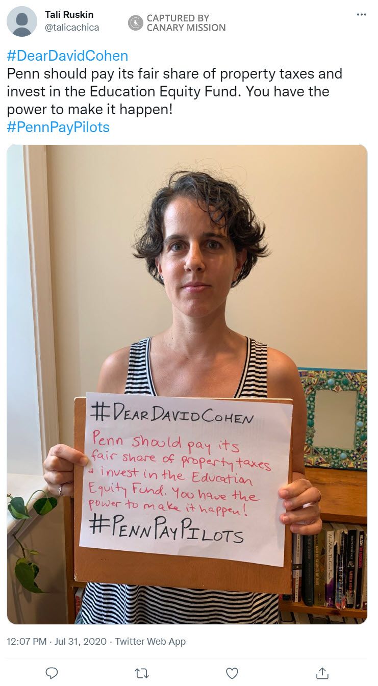 Tali Ruskin, Twitter - Jul 31, 2020