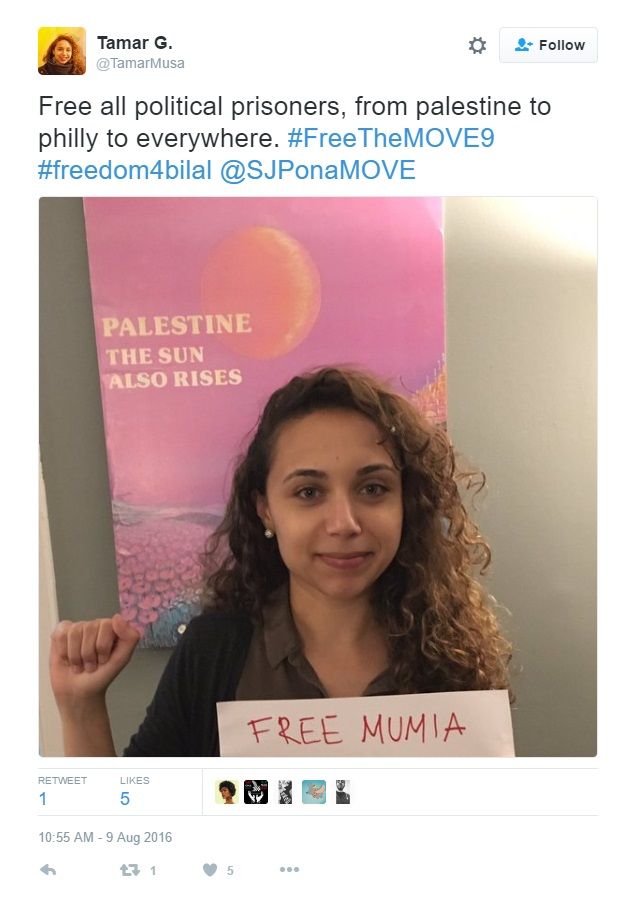 Tamar Ghabin, Twitter - 9 Aug 2016
