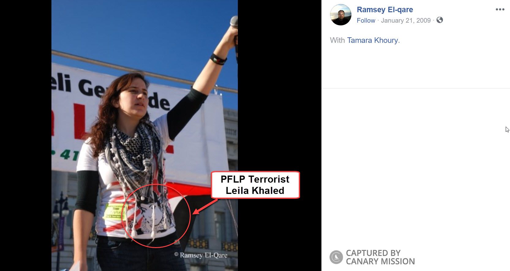 Tamara Khoury, Facebook - Jan 21, 2009