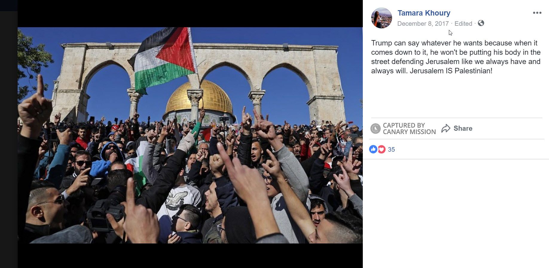 Tamara Khoury, Facebook - Dec 8, 2017