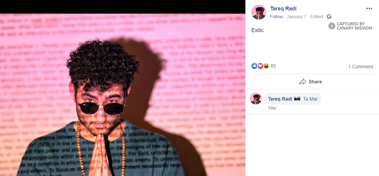Tareq Radi, Facebook - Jan 7, 2019