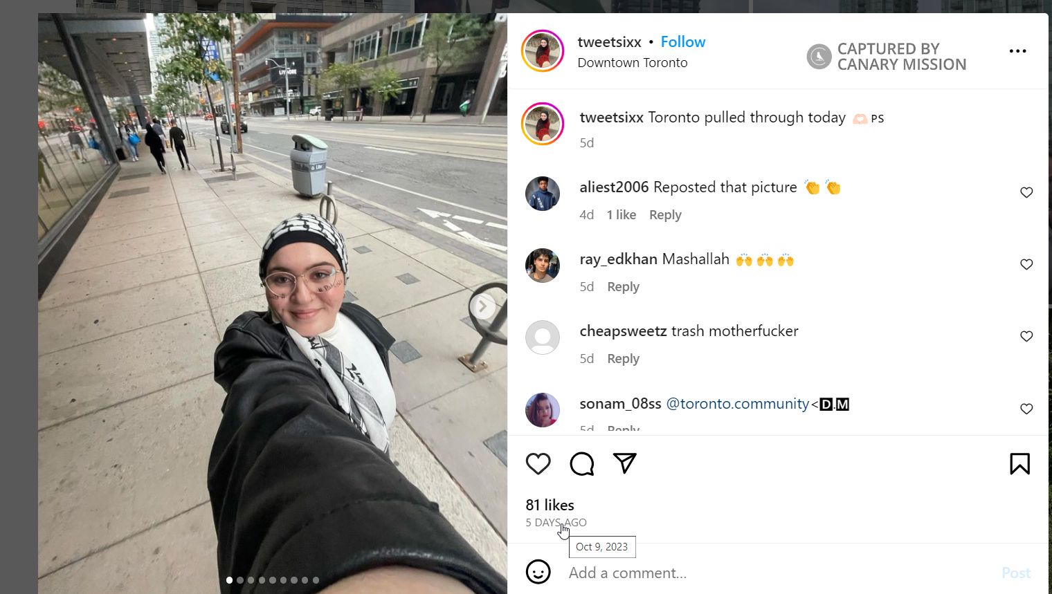 Tessnim Abouisteite, Instagram - Oct 9, 2023