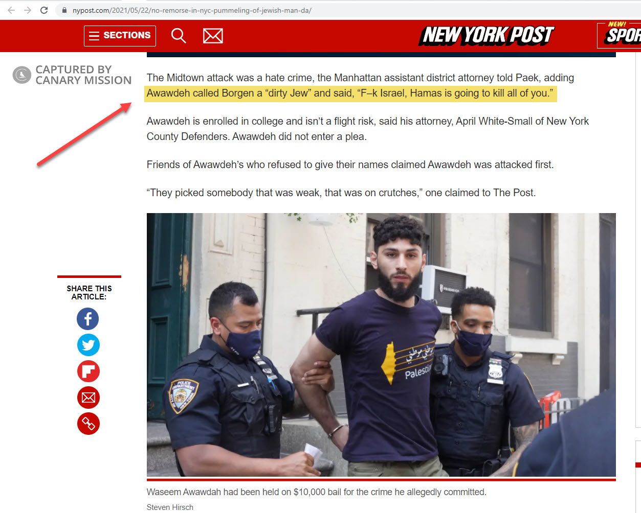 Waseem Awawdeh, nypost.com - May 22, 2021