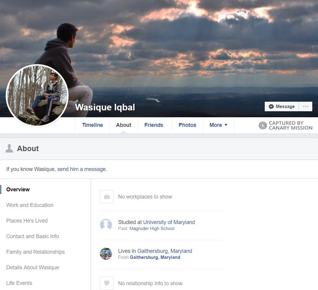 Wasique Iqbal, Facebook - May 5, 2019