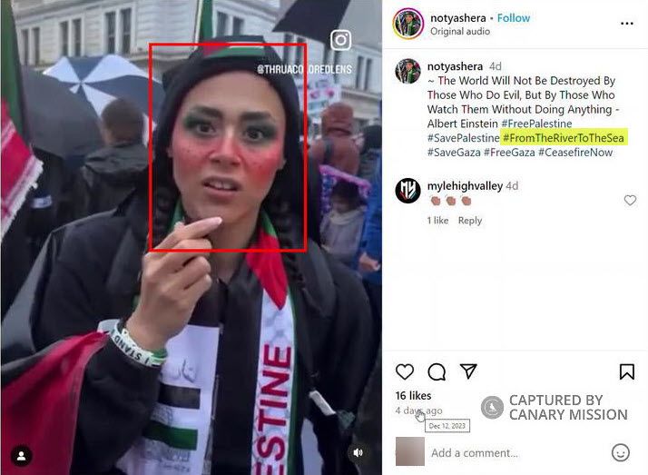 Yashera Renee Veras’s protest appearance, End the Siege on Gaza
