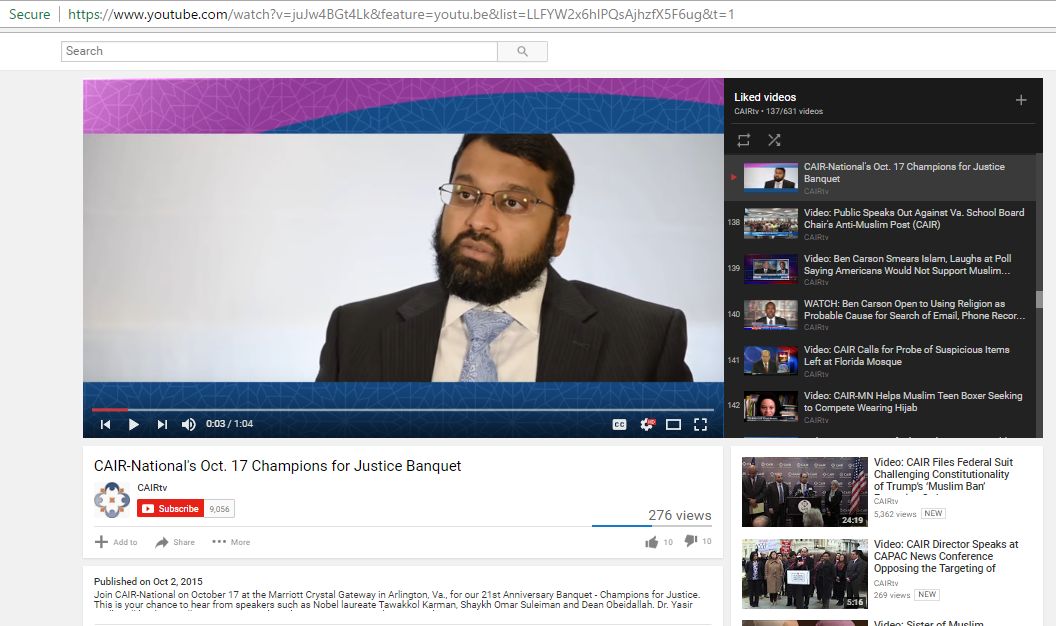 Yasir Qadhi, Youtube - 2 Oct 2015