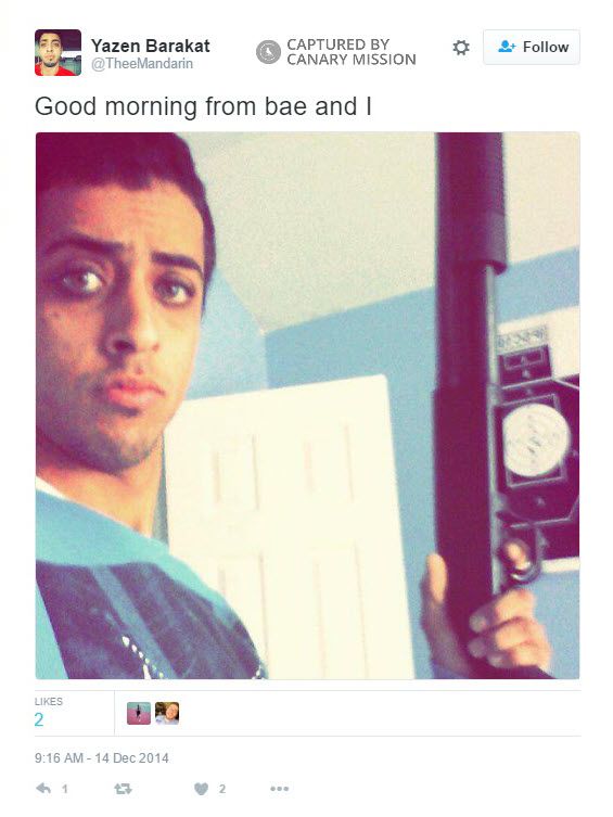 Yazen Barakat, Twitter - Dec 14, 2014