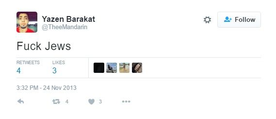 Yazen Baraket Twitter Nov 24 2013