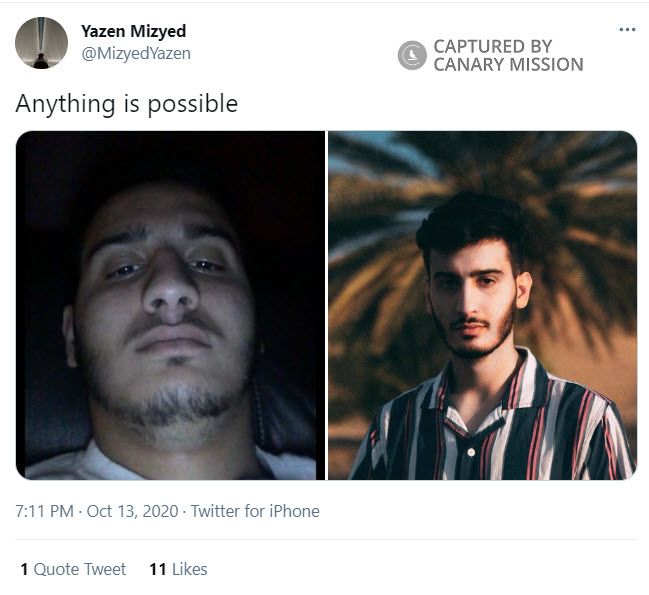 Yazen Mizyed, Twitter - Oct 13, 2020