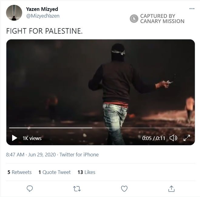 Yazen Mizyed, Twitter - Jun 29, 2020