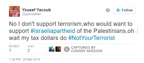 Yousef Yacoub, Twitter - Mar 26, 2014