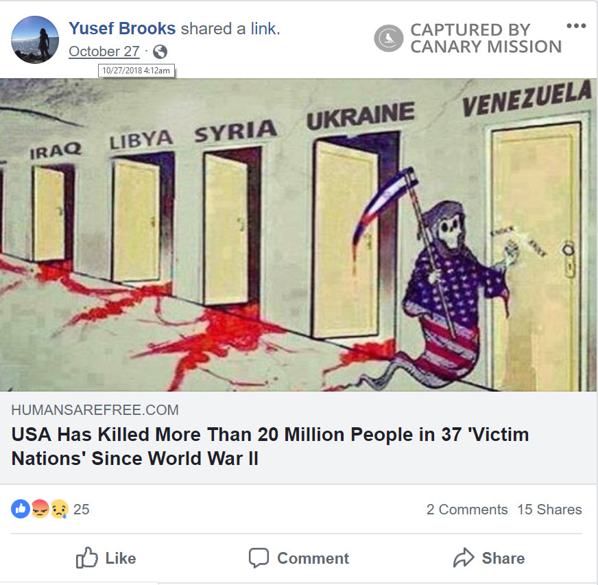 Yusef Brooks, Facebook - Oct 27, 2018