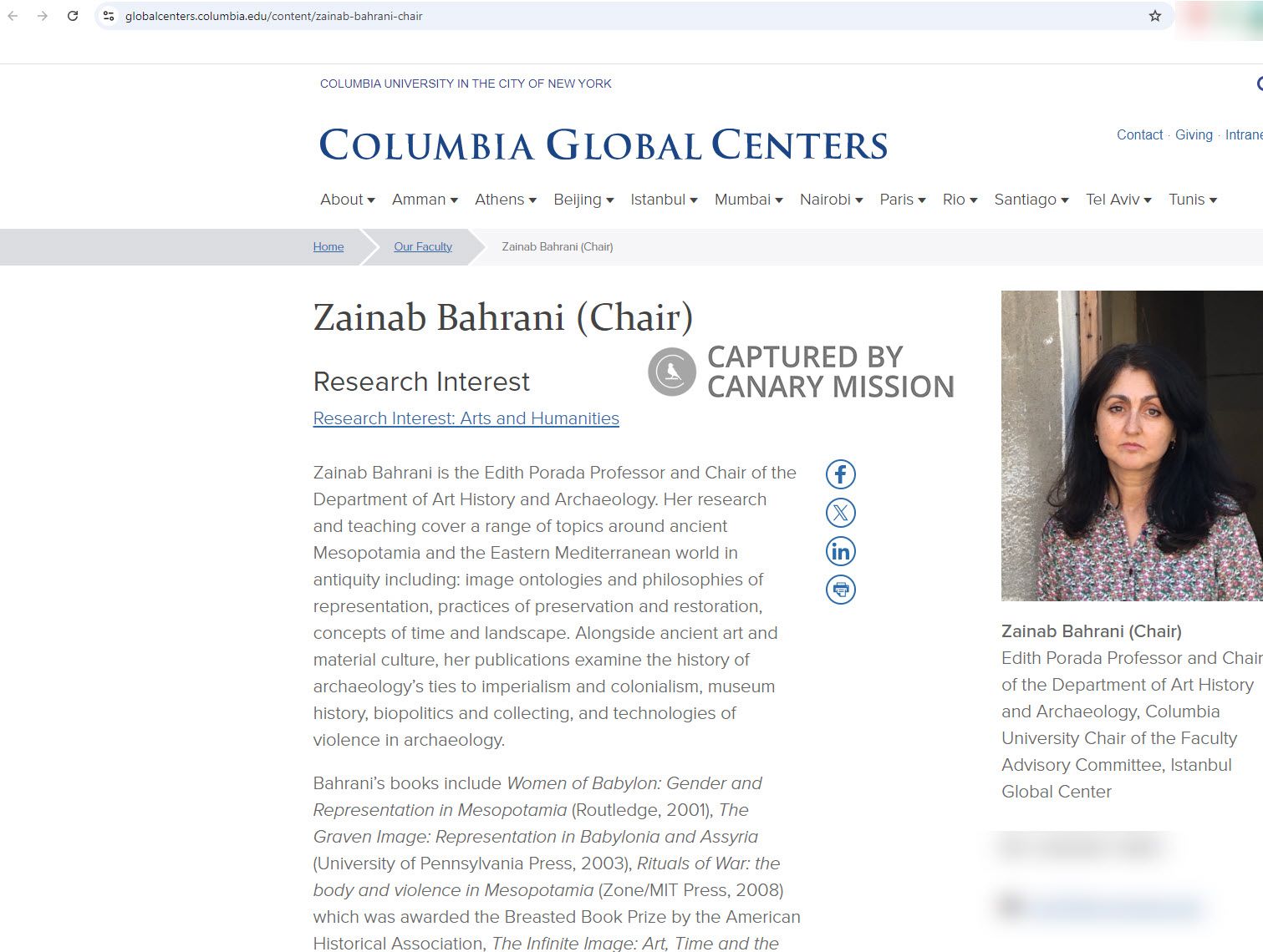 Zainab Bahrani, globalcenters.columbia.edu - Oct 14, 2024