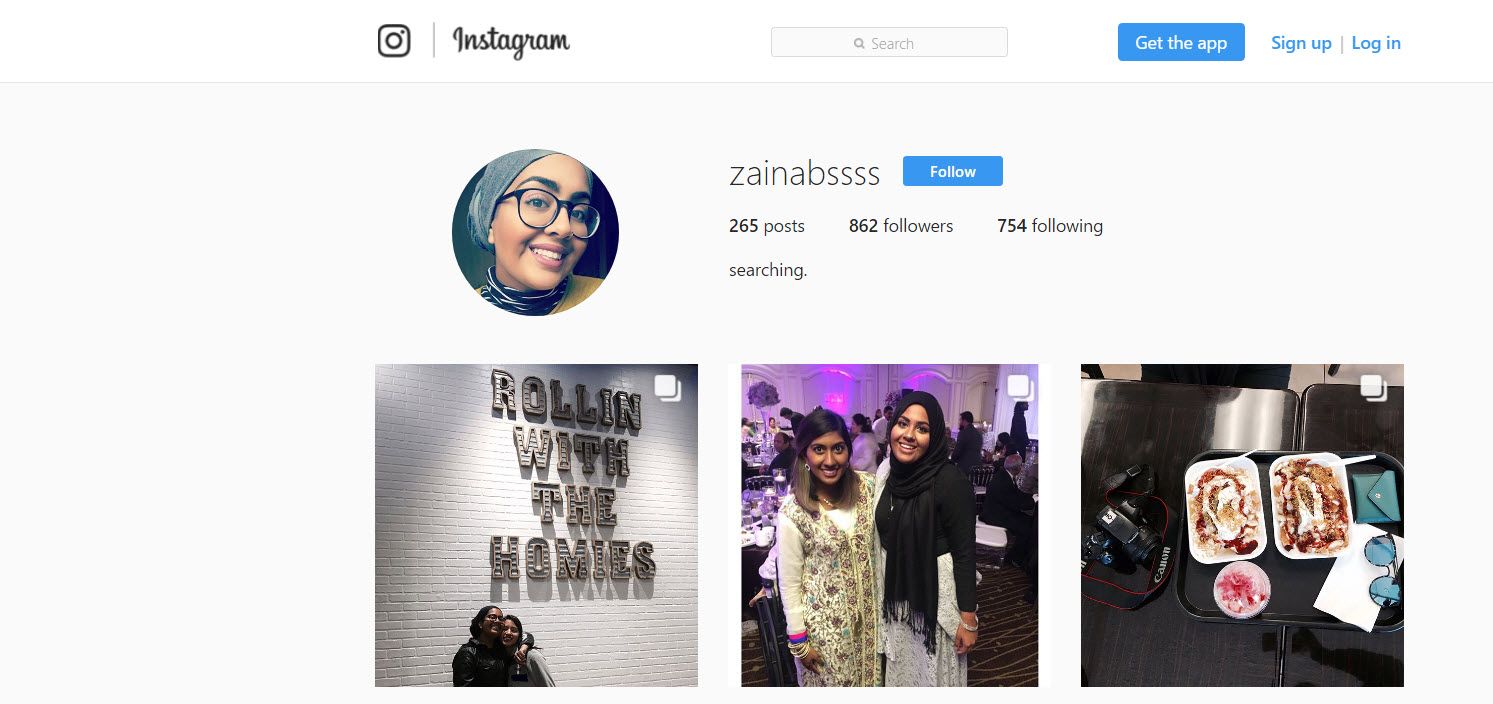 Zainab Syeda, Instagram - 8 May 2017