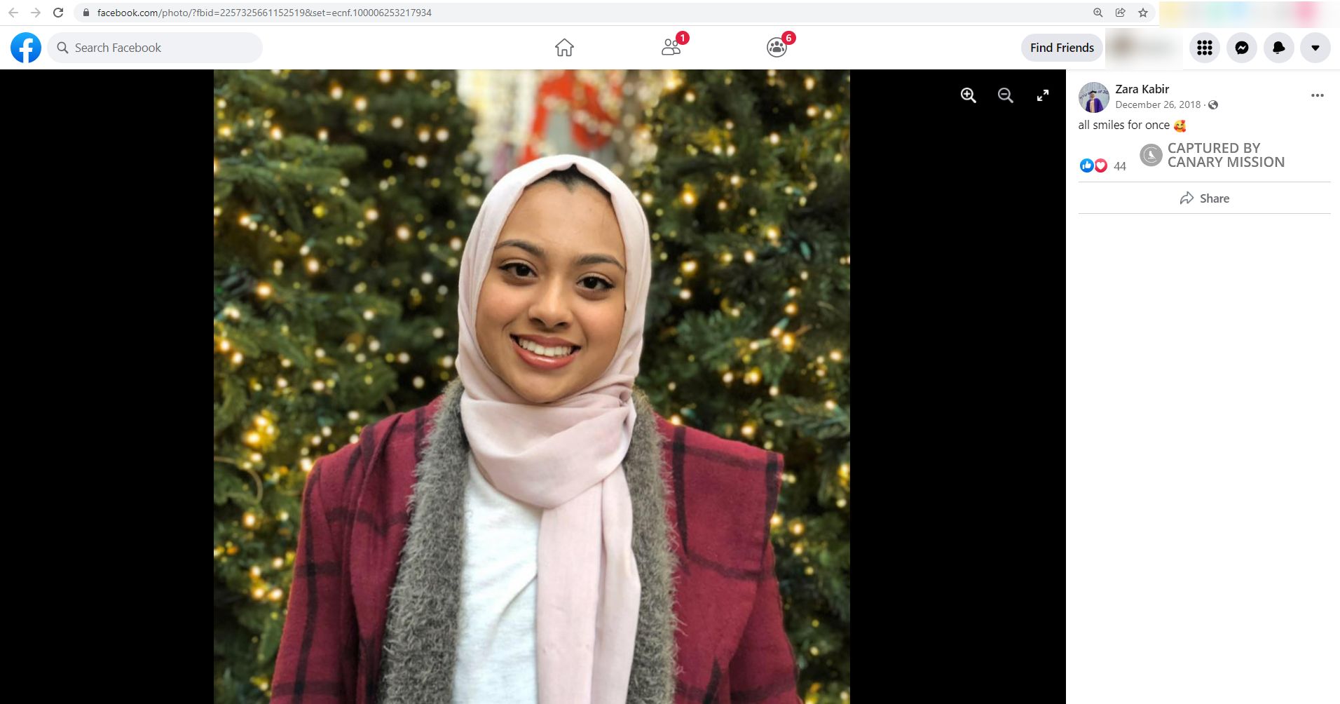 Zara Kabir, Facebook - Dec 26, 2018