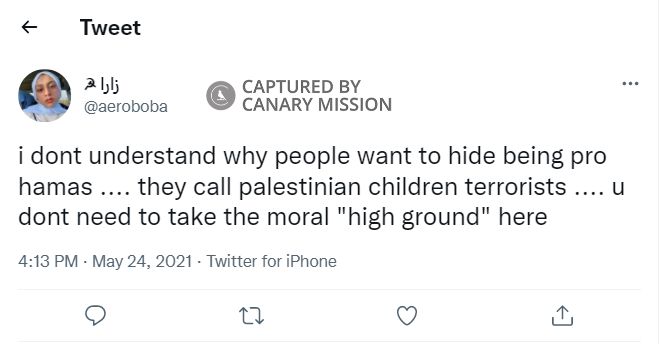 Zara Kabir, Twitter - May 24, 2021