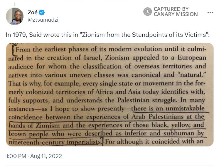Zoe Samudzi, Twitter - Aug 11, 2022